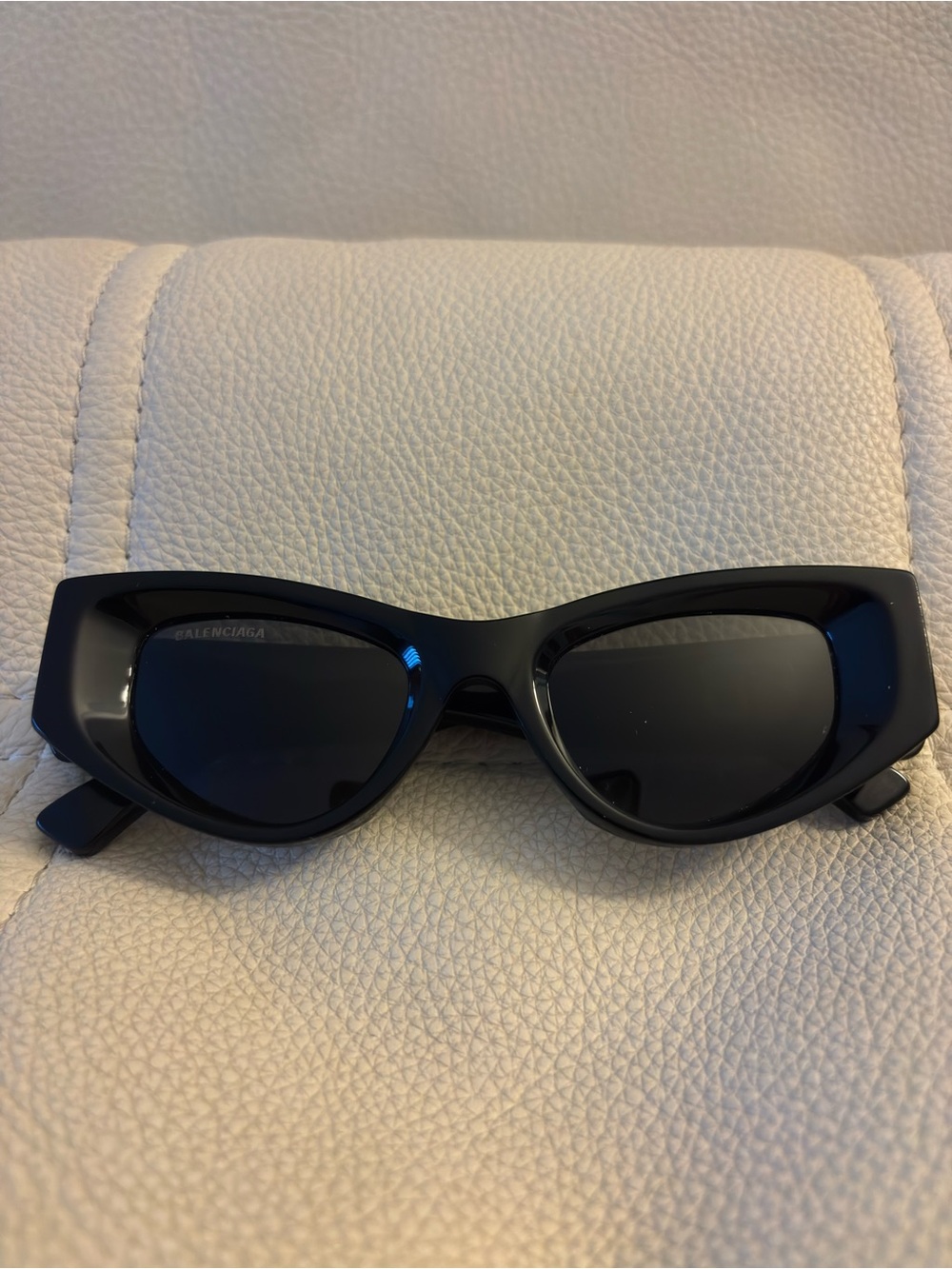 Balenciaga Glossy Black Cat-Eye Sunglasses